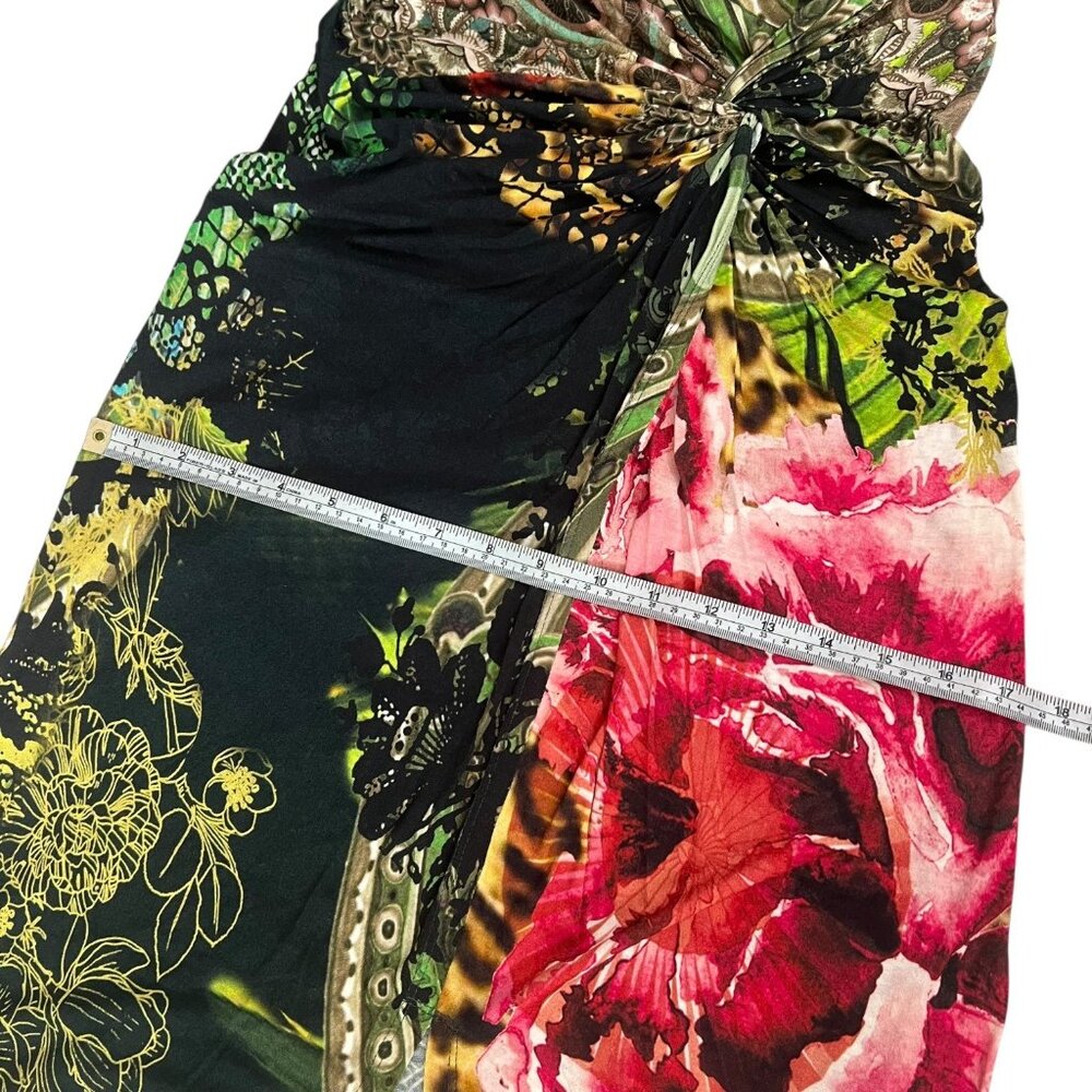 Desigual Floral Mini Dress in Black, Pink, Green - Picture 13 of 13